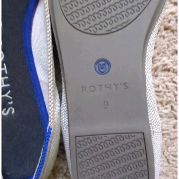 Rothy's The Flat Sz 9 Light Gray Knit Washable Round Toe Ballet Lagenlook EUC - Picture 9 of 11